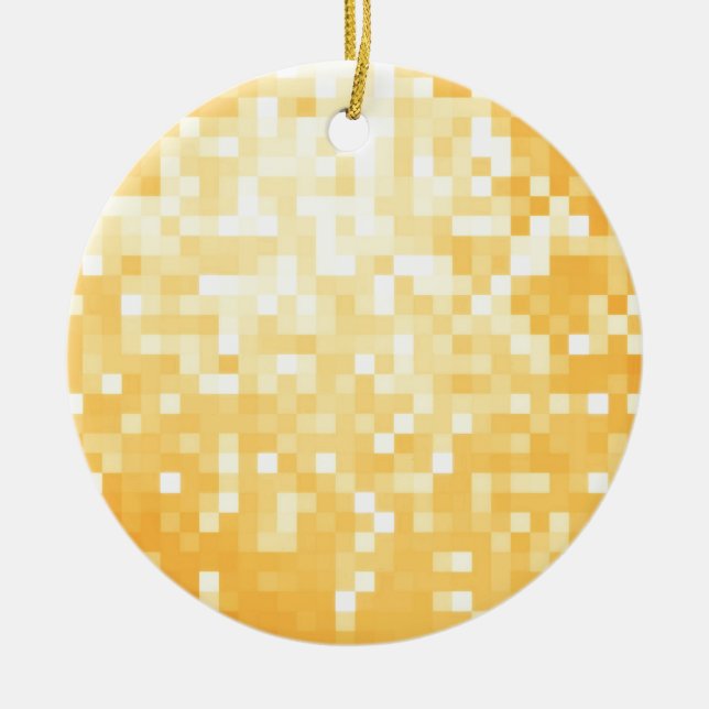 Golden Pixel Gnistra Julgransprydnad Keramik (Framsidan)