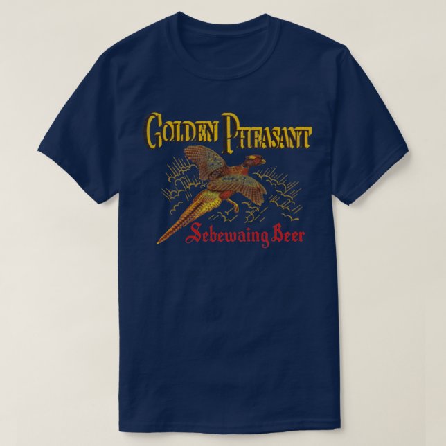 Golden Pleasant Sebewaing Beer Retro Defunct Brewe T Shirt (Design framsida)