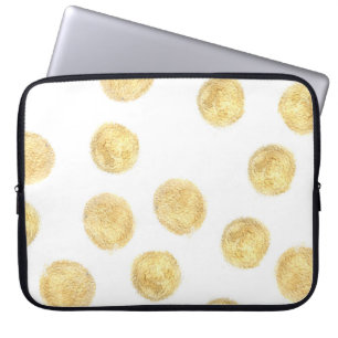 Golden Polka Dot Hand plockade Laptop Fodral