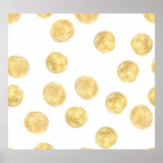 Golden Polka Dot Hand plockade Poster