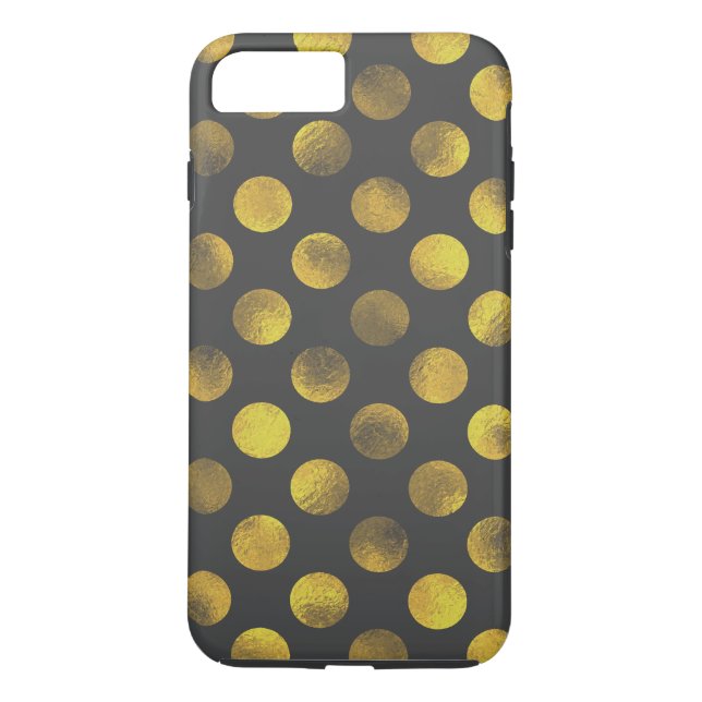 Golden Polka dots Faded Case-Mate iPhone Skal (Baksida)