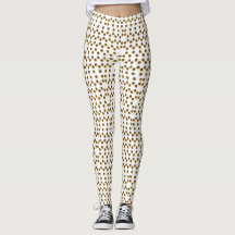Golden Polka dots Mönster Anpassningsbar Leggings