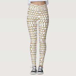 Golden Polka dots Mönster Anpassningsbar Leggings