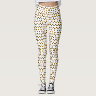 Golden Polka dots Mönster Anpassningsbar Leggings