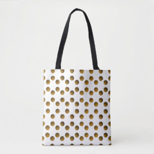 Golden polka dots tocksäck tygkasse