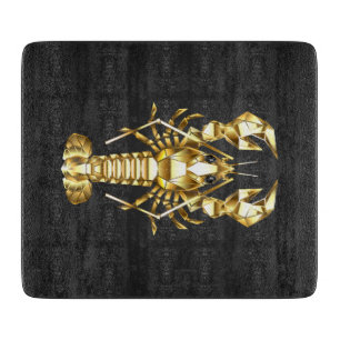 Golden polygonlobster kräftor på svart