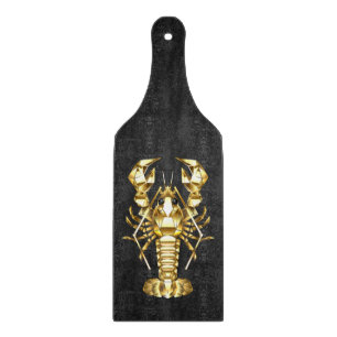 Golden polygonlobster kräftor på svart