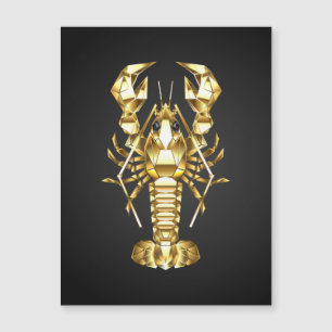 Golden polygonlobster kräftor på svart