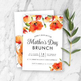 Golden Poppy Mors dag Brunch Inbjudningar