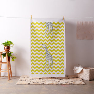 Golden Poppy Safari Chevron Pop Art Giraffe Tyg