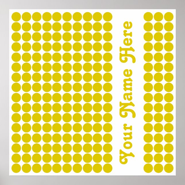 Golden Poppy Safari Dot med namn Poster (Framsidan)