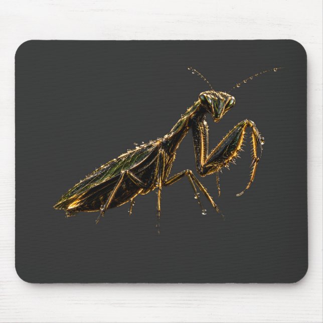 Golden Praying Mantis Black & Gold Musmatta (Framsidan)