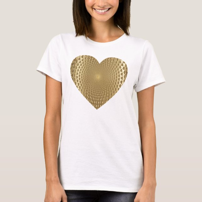 Golden Prismatic Heart Tee Shirt (Framsida)