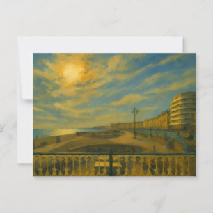Golden Promenu - Brighton Seafront Sunset Vykort