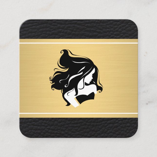 Golden Pub-läder, vacker kvinna Möte Tidsbeställning Kort (Framsida)