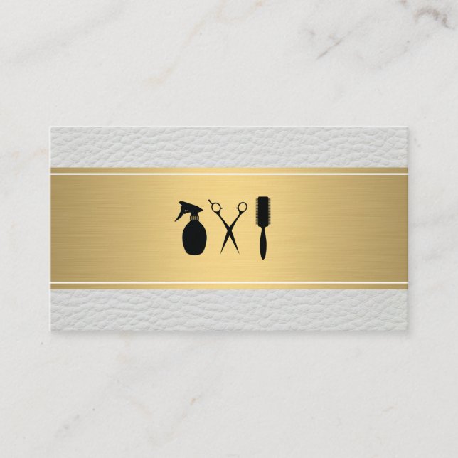 Golden Pub Leather Möte Tidsbeställning Kort (Framsida)