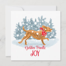 Golden pudel-julkort