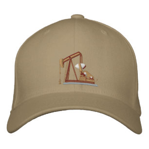 Golden Pumpjack Broderad Keps