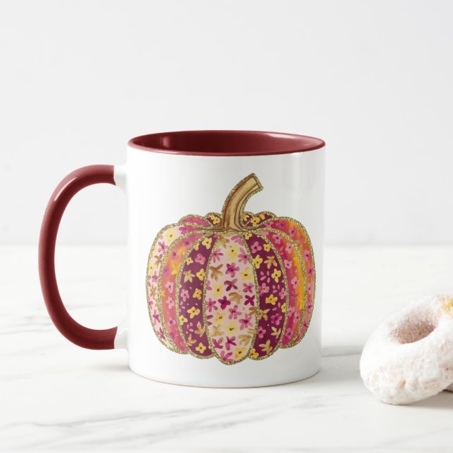Golden Pumpkin & Blommigt Delight Coffee Mugg (Med munk)