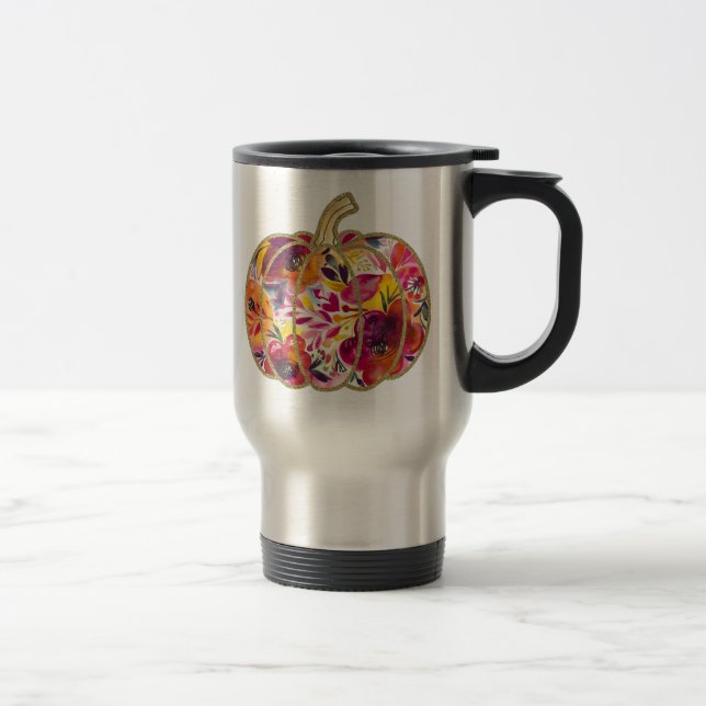 Golden Pumpkin & Blommigt Delight Coffee Mugg (Höger)