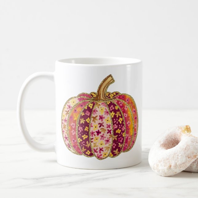 Golden Pumpkin & Blommigt Delight Coffee Mugg (Med munk)