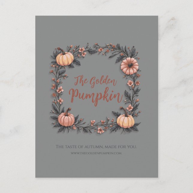 Golden Pumpkin Helg Vykort (Framsida)