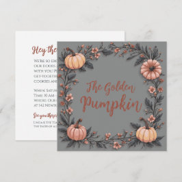 Golden Pumpkin Inbjudningar