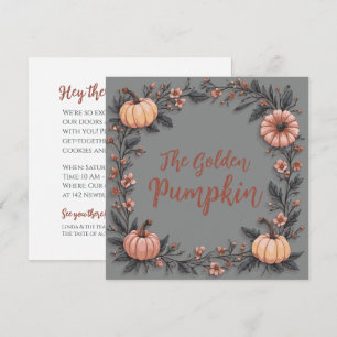 Golden Pumpkin Inbjudningar