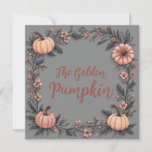 Golden Pumpkin Inbjudningar