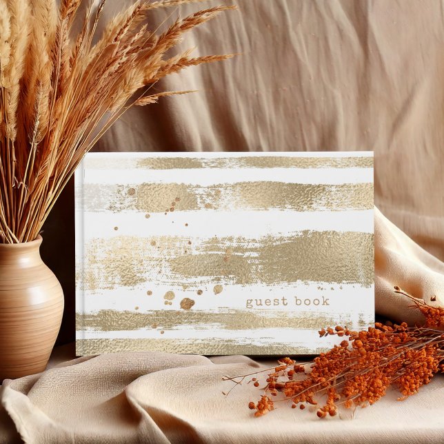 Golden Push Stroke Rand Bröllop ID655 Gästböcker (Skapare uppladdad)