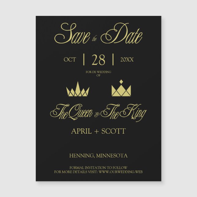 Golden Queen & King Crowns for Wedding (Framsida)