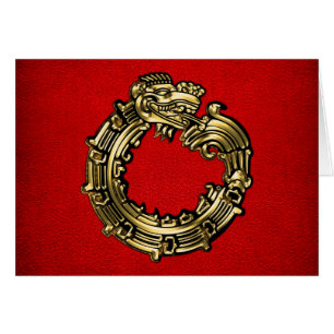 Golden Quetzalcoatl Hälsningskort