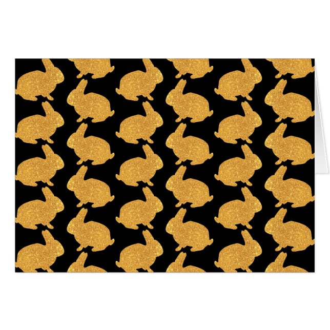 Golden Rabbits Hälsningskort (Framsidan Horizontal)