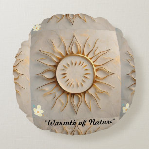 "Golden Radiance" Rund Kudde