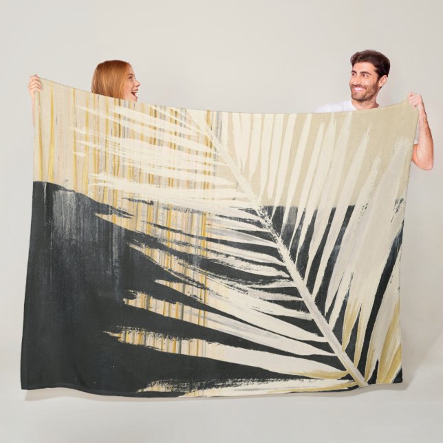 Golden Raffia - Handflatan Fronds Fleecefilt (På plats)
