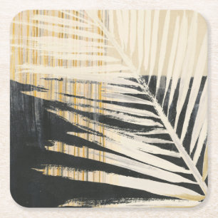 Golden Raffia - Handflatan fronten Underlägg Papper Kvadrat