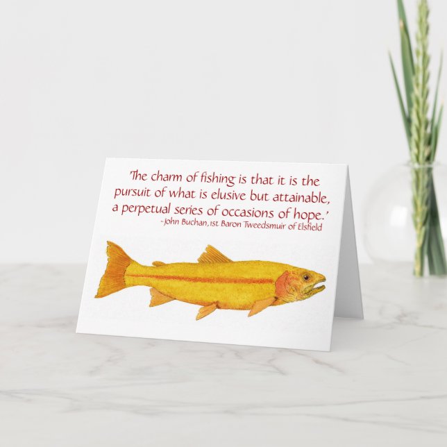 Golden Rainbow Trout Card Kort (Framsida)
