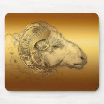 Golden Ram eller Aries Chinese Western Zodiac Mous
