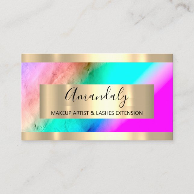 Golden Ram Event Planner Ombre Blue Visitkort (Framsida)