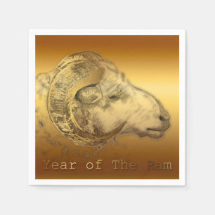 Golden Ram - Kinesiska året - pappra blöjor Pappersservett