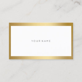 Golden Ram minimal vit metall, Affärskort Visitkort