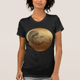 Golden Ram Year Chinese Astrology Zodiac Women BT Tee Shirt