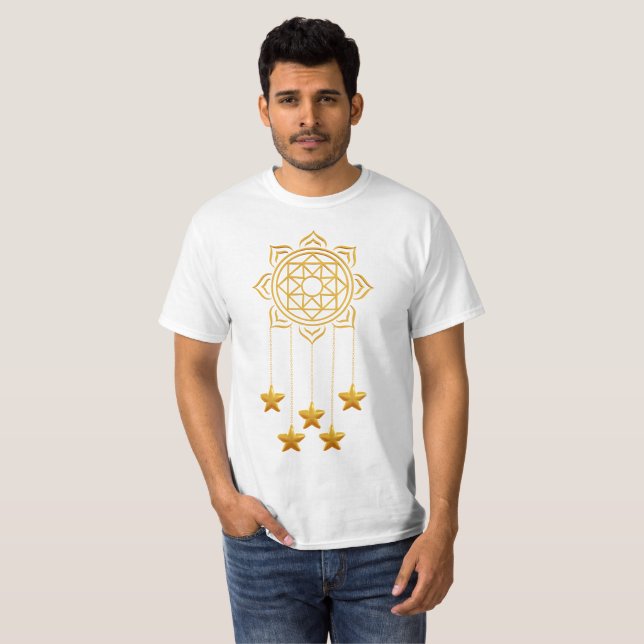 Golden Ramadan Vibes Lycklig Ramadan Kareem T Shirt (Hel framsida)