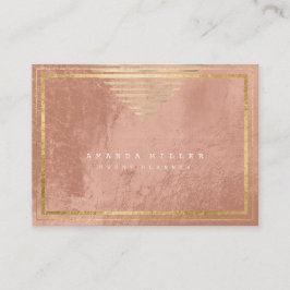 Golden Rand Framed Minimal Geometry Rosa Skin Visitkort