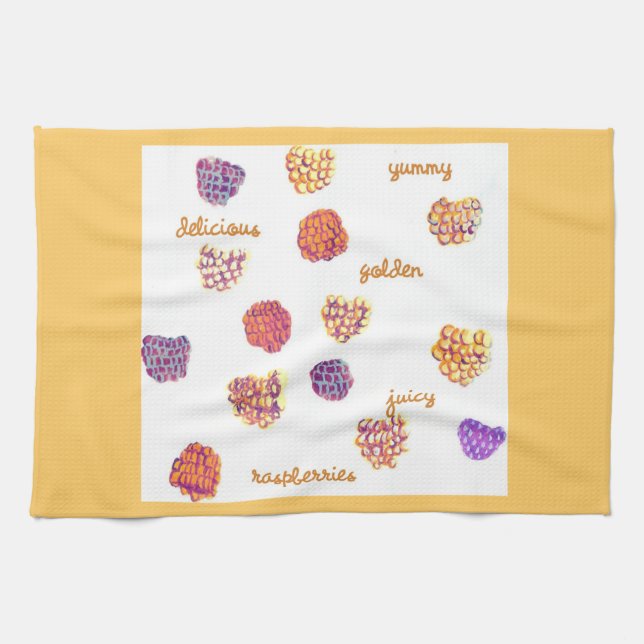 Golden Raspbär American MoJo Kitchen Towel Kökshandduk (Horisontell)
