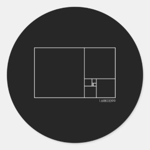 Golden Ratio Architect and Architecture Student Runt Klistermärke