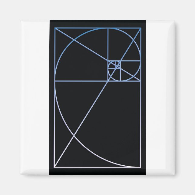 Golden Ratio Blue Magnet (Framsidan)