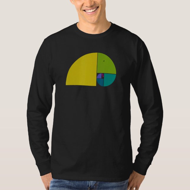 Golden Ratio Elephant   Fibonacci Spiral 1   Fan F T Shirt (Framsida)