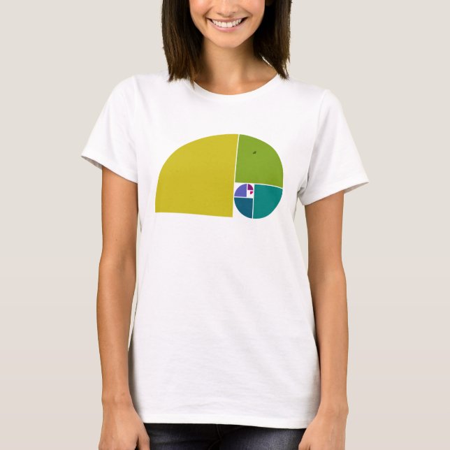 Golden Ratio Elephant - Fibonacci Spiral 1 T Shirt (Framsida)