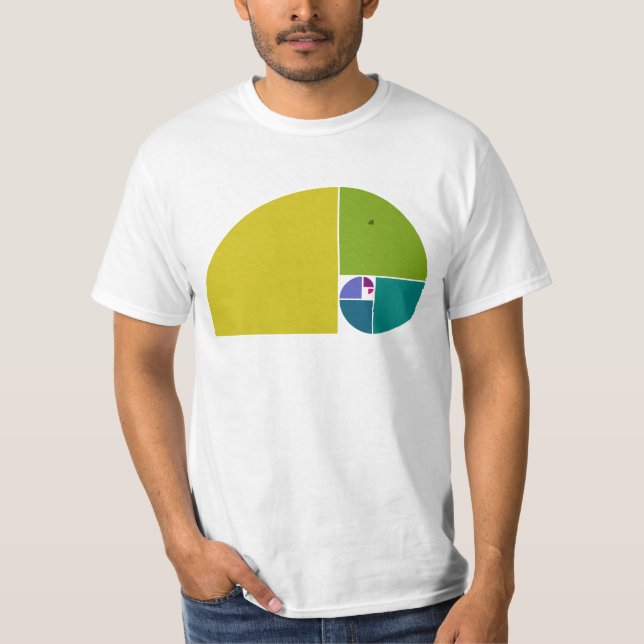 Golden Ratio Elephant - Fibonacci Spiral 1 T Shirt (Framsida)